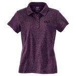 Nature Polo Women Jack Wolfskin Gr.L dark berry heather
