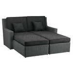 Love Seater 2er- Lounge Liege inkl. Kissen Fb. anthrazit