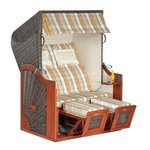 Garten - Strandkorb Rustikal 285 Z SUN 2-Sitzer 3/4 Liegemodell