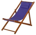 Beach- Liege- St. Faro, orange Hartholz light teak/ lila