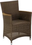 Armlehnsessel Loomus Teak/Alu/Flecht coffebraun 23040
