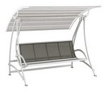 Hollywoodschaukel VIP-Schaukel  Farbe silber / anthrazit