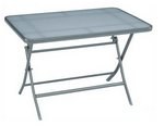 Balkonklapptisch groß mit Glasplatte 110cm x 75cm 416467