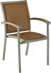 Stapelsessel MILANO Alu /Geflecht mixed coffee 416328