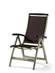 Klappsessel Royal Alu/Textilux cham./mocca UV-stabil