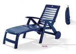 Gartenliege Klapprollliege Monaco 751/BL Sieger Vollkunststoff b
