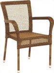 Stapelsessel SYDNEY Aluminium/Geflecht in camel TOP