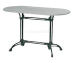 Granitplattentisch 120x60cm oval für In.-und Outdoor