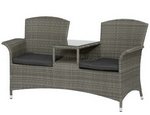 Bora 2 Sitzergeflechtliege washed grey / grau
