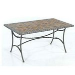 Eisen-Tisch Montblanc mit Mosaikapplikation Top
