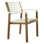 Stapelsessel Magnus  Kunststoff/Teak 100% recycelbar