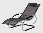 Swingliege ADRIA Gestellsilber Bespannung schwarz TOP