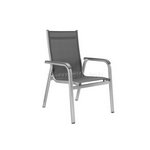 Kettler Stapelsessel / - Stuhl  Basic Plus silber / anthrazit Alu/Text.