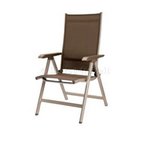 Klappsessel Basic Plus mocca/champ. Alu/ Textilene