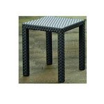 Hocker/Beistelltisch COMO Aluminium/Geflecht mokka Top