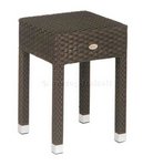 Barhocker COMO mocca nieder 41x41x60 Geflechthocker
