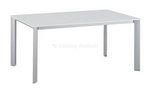 Tisch Rasmus 160 x 95 cm Kettler 03843- 821 silber /  weiß