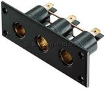 Procar Einbau - Dreifach - Steckdose, 12 - 24 Volt, max. 16 A