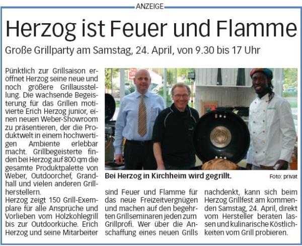 Herzog Bericht - Feuer und Flamme