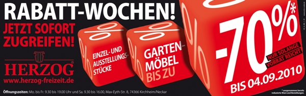 Jetzt supergünstig Gartenmöbel kaufen ! Bei Herzog in Kirchheim